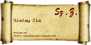 Szalay Zia névjegykártya